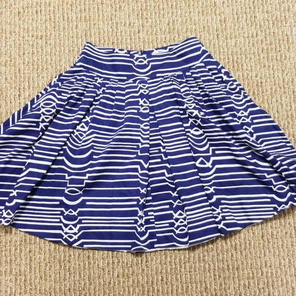 Anthropologie Maeve blue/white full skirt - Picture 2 of 5